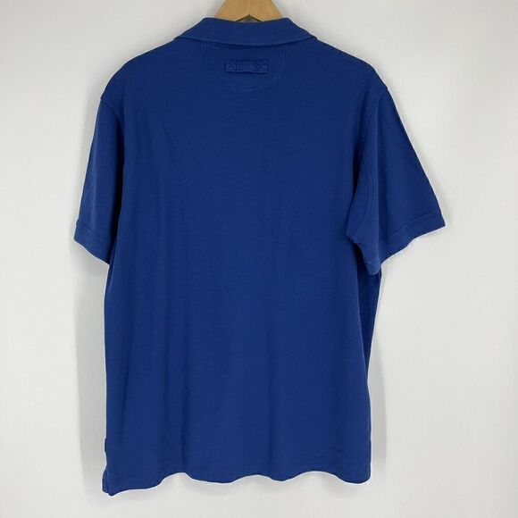 Duluth Trading Shirt Size Large Mens Blue No Polo Relaxed Fit Short Sleeve Pique - Picture 4 of 6